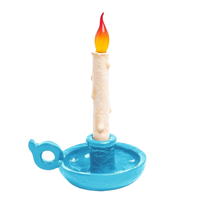 Настольная лампа Seletti Bugia light blue Белый Голубой Настольная лампа Seletti Bugia light blue Белый Голубой в Костроме | Loft Concept