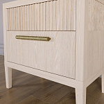 Прикроватная Тумбочка Primo с двумя ящиками Светлый дуб варинант исполнения - 3 | Loft Concept в Костроме