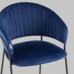 Стул в велюре синего цвета Horizon варинант исполнения - 7 | Loft Concept в Костроме