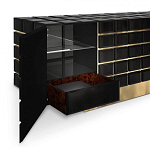 Дизайнерский комод в сочетании черного и золотого цвета Nubian варинант исполнения - 2 | Loft Concept в Костроме