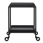 Тумба чёрная на колёсах Cabinet on Wheels варинант исполнения - 1 | Loft Concept в Костроме