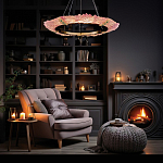 Люстра в форме кольца розовая Warm Pink Light варинант исполнения - 6 | Loft Concept в Костроме