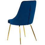 Стул в темно-синей велюровой обивке Ward Dark Blue Velour Chair варинант исполнения - 4 | Loft Concept в Костроме