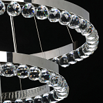 Люстра с тремя кольцами цвета хром и прозрачными хрустальными шарами по периметру Sacramento Transparent Balls Chandelier варинант исполнения - 7 | Loft Concept в Костроме