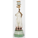 Подсвечник в виде кошки из фарфора с бронзовыми элементами Paradise Cat варинант исполнения - 3 | Loft Concept в Костроме