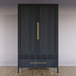 Шкаф платяной Primo с выдвижными ящиками шпон Светлый дуб варинант исполнения - 2 | Loft Concept в Костроме