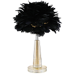 Настольная лампа с перьями Plumage Black Table Lamp варинант исполнения - 1 | Loft Concept в Костроме