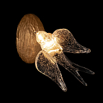 Бра с прозрачной стеклянной фигуркой птички Serip Voa варинант исполнения - 2 | Loft Concept в Костроме