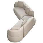 Угловой диван Calypso с поворотным механизмом и пуфом   варинант исполнения - 4 | Loft Concept в Костроме