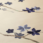 Обои ручная роспись Cherry Tree Original colourway on Stone Ochre dyed silk варинант исполнения - 2 | Loft Concept в Костроме