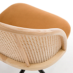 Офисное кресло из велюра и ротанга Eilwen Rattan Wicker Chair варинант исполнения - 4 | Loft Concept в Костроме