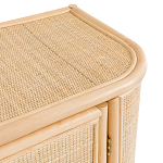 Длинный комод из ротанга с дверцами и ящиками Simone Rattan Chest of Drawers варинант исполнения - 6 | Loft Concept в Костроме