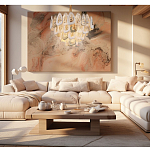 Люстра с многослойными белыми и прозрачными подвесками Character Chandelier варинант исполнения - 3 | Loft Concept в Костроме