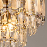 Люстра многоярусная с овальными прозрачными подвесками 36 см Harmonica варинант исполнения - 5 | Loft Concept в Костроме