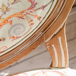 Барный стул из массива бука светло-зеленый с растительным орнаментом Raffael Angel Green Bar stool варинант исполнения - 3 | Loft Concept в Костроме