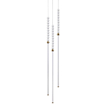 Подвесной светильник с 3-мя вертикальными плафонами и белыми шариками PEARLS Suspension варинант исполнения - 1 | Loft Concept в Костроме