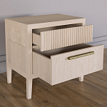 Прикроватная Тумбочка Primo с двумя ящиками Светлый дуб варинант исполнения - 5 | Loft Concept в Костроме