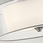 Потолочный светильник с двойным цилиндрическим плафоном из белого стекла и прозрачной органзы Kichler варинант исполнения - 14 | Loft Concept в Костроме