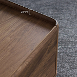 Прикроватный деревянный столик с 2-мя ящиками Moon Walnut Furniture варинант исполнения - 7 | Loft Concept в Костроме