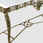 Консоль из бронзы с мраморной прямоугольной столешницей Bronze Console варинант исполнения - 1 | Loft Concept в Костроме