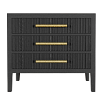 Тумба Primo  с тремя ящиками шпон Черный дуб варинант исполнения - 1 | Loft Concept в Костроме