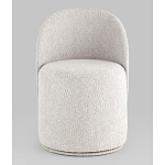 Пуф Loreen со спинкой вращающийся букле светло-серый варинант исполнения - 4 | Loft Concept в Костроме