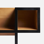 Дизайнерская скамейка  Canton  Beech and Black Bench варинант исполнения - 10 | Loft Concept в Костроме