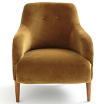 Кресло велюровое золотистого цвета Diaspro Gold  Armchair варинант исполнения - 2 | Loft Concept в Костроме