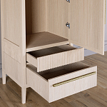 Узкий Шкаф Primo с 2 выдвижными ящиками Светлый дуб варинант исполнения - 5 | Loft Concept в Костроме