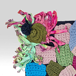 Ковер разноцветный из джинсовой одежды и армейских палаток Upcycling варинант исполнения - 2 | Loft Concept в Костроме