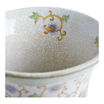 Ваза из фарфора на бронзовом основании Turquoise Blooming Garden варинант исполнения - 3 | Loft Concept в Костроме