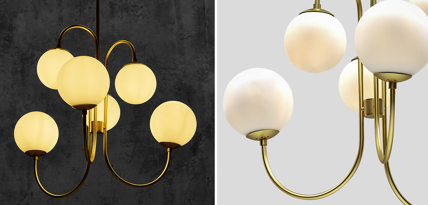 Люстра Gooseneck Pelle Gold Chandelier Люстра Gooseneck Pelle Gold Chandelier - Loft-Concept в Костроме