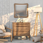 Зеркало квадратное c деревянной рамой из массива дуба Tasteful Furniture варинант исполнения - 2 | Loft Concept в Костроме