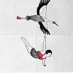 Плитка с узором Аист варинант исполнения - 2 | Loft Concept в Костроме