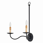 Бра настенное черное с 2-мя лампами Candle Sleeves варинант исполнения - 4 | Loft Concept в Костроме