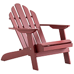Уличное кресло из массива акации Adirondack Wooden Chair Red варинант исполнения - 1 | Loft Concept в Костроме