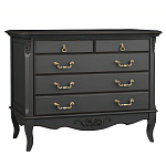 Комод черный из массива бука в стиле прованс Black Provence варинант исполнения - 3 | Loft Concept в Костроме