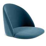 Барный стул вращающийся со спинкой Синий Велюр Vendramin Chair варинант исполнения - 2 | Loft Concept в Костроме