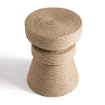 Приставной стол с отделкой из джута Juti D35 см варинант исполнения - 3 | Loft Concept в Костроме