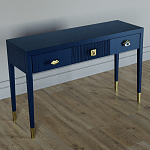 Дизайнерский Письменный стол Elsa Dreams Blue с тремя ящиками варинант исполнения - 3 | Loft Concept в Костроме