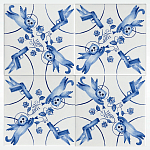 Плитка с узором 2 кота 2 пистолета варинант исполнения - 2 | Loft Concept в Костроме