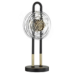 Настольная лампа с черным основанием и золотистым декором Bruno варинант исполнения - 1 | Loft Concept в Костроме