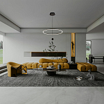 Светодиодная люстра Black LED Circle and Ball Lamp варинант исполнения - 7 | Loft Concept в Костроме