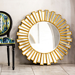 Зеркало круглое с лучами из зеркальных фацетов Golden Facet варинант исполнения - 2 | Loft Concept в Костроме