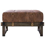 Пуф Duncan винтажная коричневая кожа  варинант исполнения - 1 | Loft Concept в Костроме