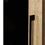 Шкаф-витрина в стиле лофт с чёрной стеклянной дверью Urban Style Space варинант исполнения - 5 | Loft Concept в Костроме