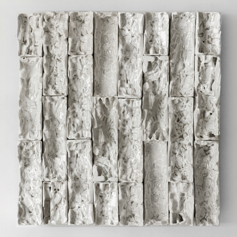 Фактурное Панно для современного интерьера Topo Study I Белый в Костроме | Loft Concept 