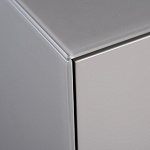 Тумба под телевизор со стеклянной столешницей и с выдвижными ящиками Minimalist Accent варинант исполнения - 4 | Loft Concept в Костроме