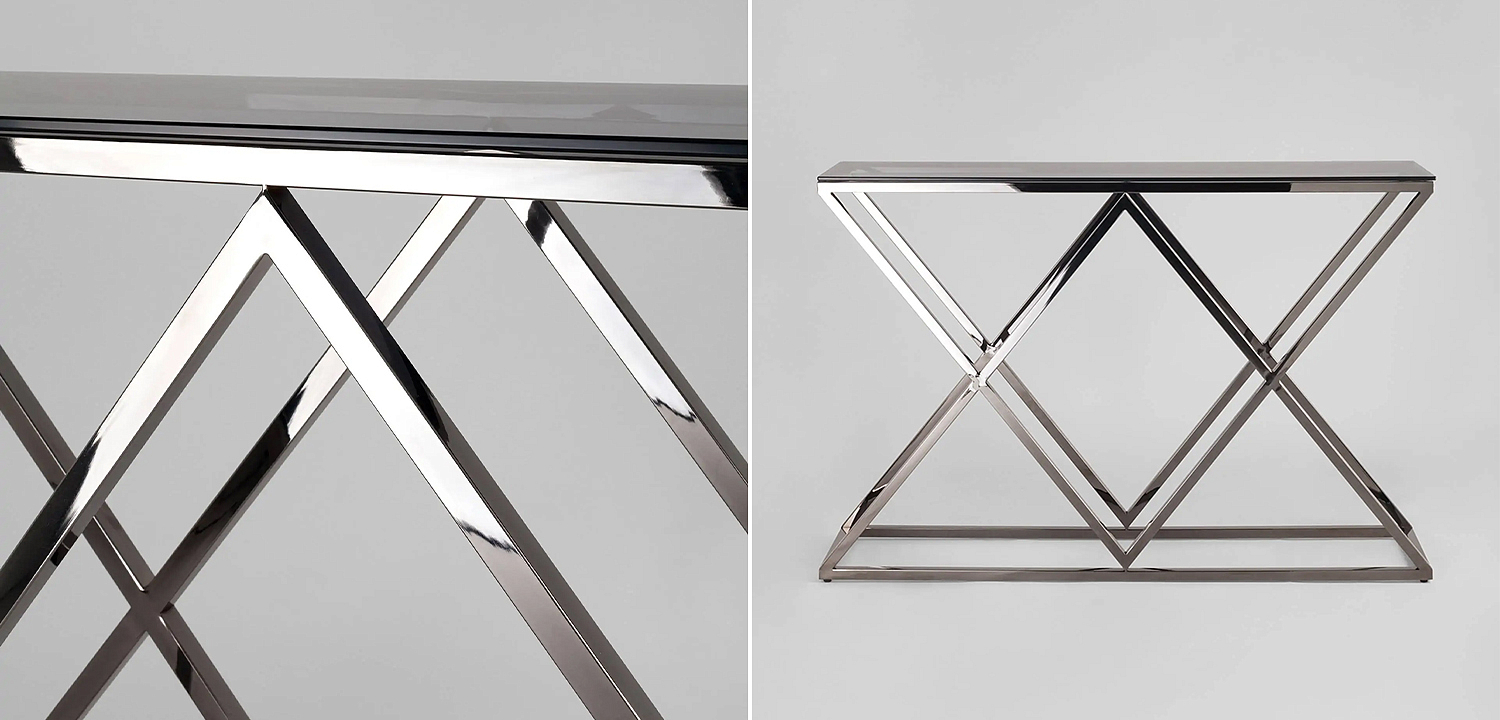 Консоль Geometry Rhombus Dark Chrome Консоль Geometry Rhombus Dark Chrome - Loft-Concept в Костроме