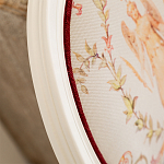 Полукресло из массива бука бежевое с растительным орнаментом Raffael Angel Beige Chair варинант исполнения - 4 | Loft Concept в Костроме